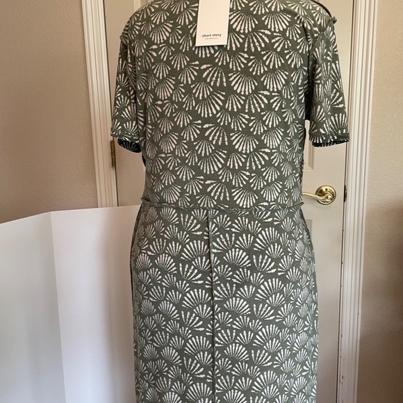 NWT LP Abbi Maxi Shirt Dress by Muse Petite from Short Story Dark Olive / Ecru - Picture 14 of 16